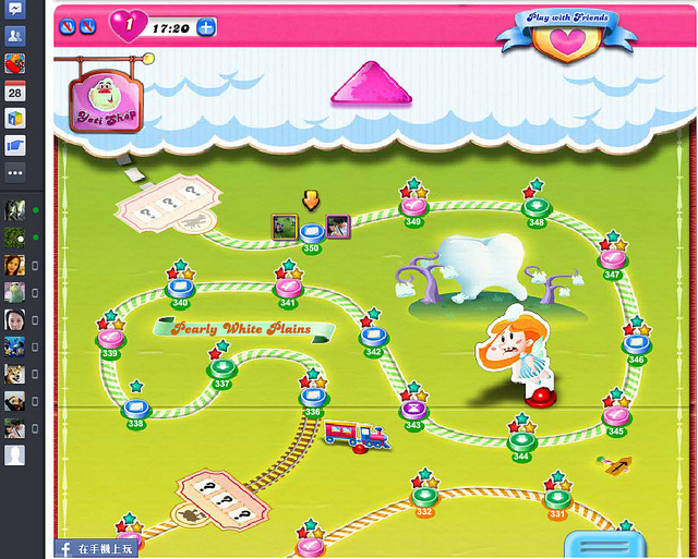 Candy Crush Facebook game. Via flickr.com. Uploaded by Kenming Wang on June 28, 2013. License: Attribution-ShareAlike 2.0 Generic (CC BY-SA 2.0)