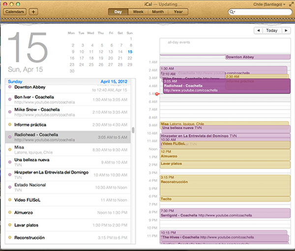 Screenshot of ical for iOS. Via of flickr.com. Uploaded by jonobacon on April 6, 2012. Copyright by Apple.  License: Attribution 2.0 Generic (CC BY 2.0)